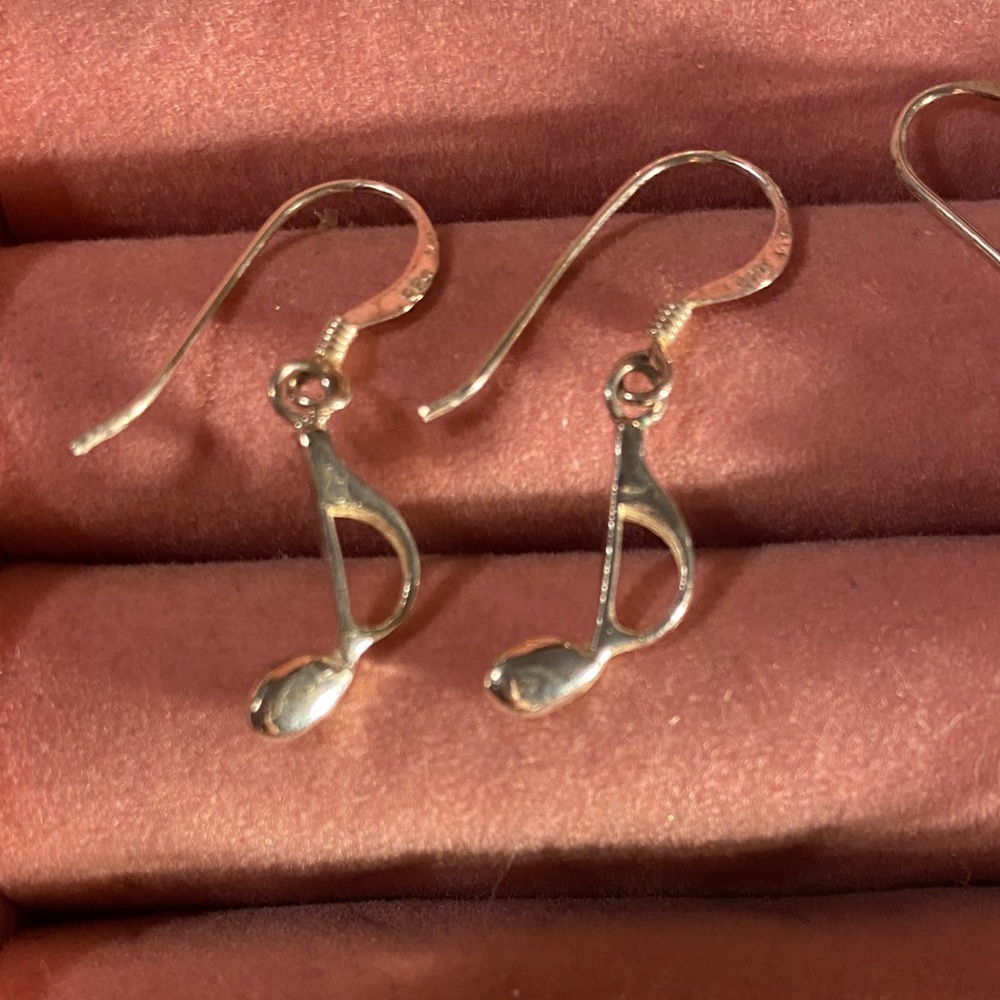 Musical Note Sterling Earrings